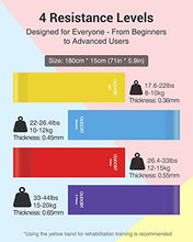 Cargar imagen en el visor de la galería, Oudort Bandas Elásticas Musculacion, Set de 4 1.8M Bandas de Resistencia Fitness sin Látex con Anclaje Puerta para Hombre, Mujer, Ejercicios de Musculares, Glúteos, Piernas, Fémur y Yoga en Casa y Gym