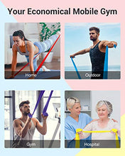 Cargar imagen en el visor de la galería, Oudort Bandas Elásticas Musculacion, Set de 4 1.8M Bandas de Resistencia Fitness sin Látex con Anclaje Puerta para Hombre, Mujer, Ejercicios de Musculares, Glúteos, Piernas, Fémur y Yoga en Casa y Gym
